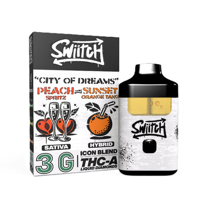 Switch Liquid Diamonds THC-A + HHC Vaporizer - 3000mg City of Dreams (S/H)