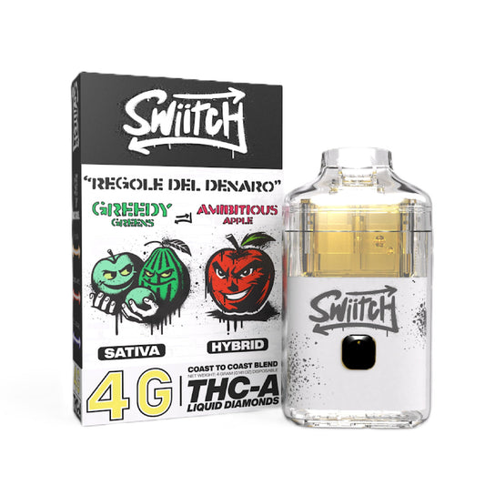Switch Liquid Diamonds THC-A + HHC Vaporizer - 4000mg Regole Del Denaro (S/H)