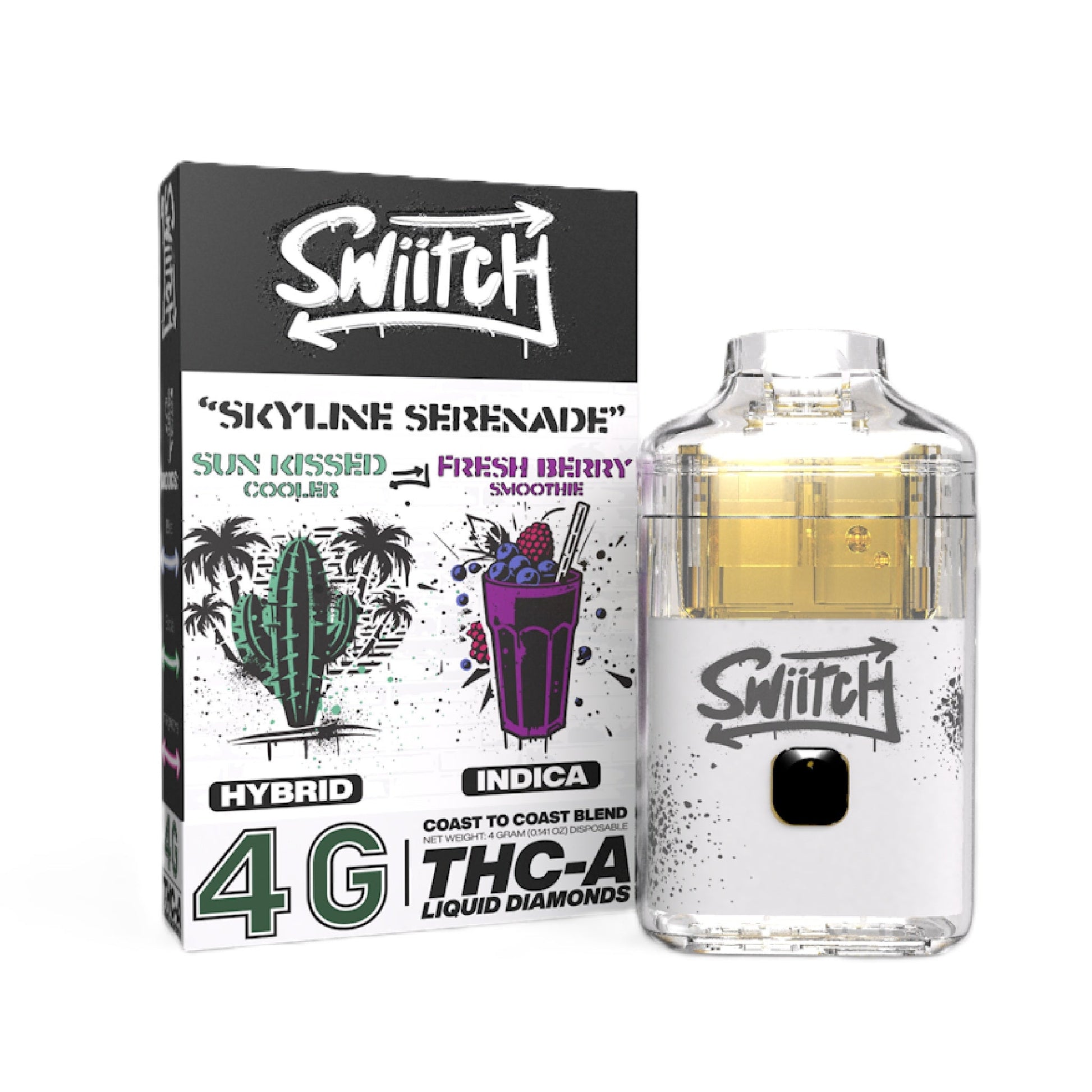 Switch Liquid Diamonds THC-A + HHC Vaporizer - 4000mg Skyline Serenade (H/I)