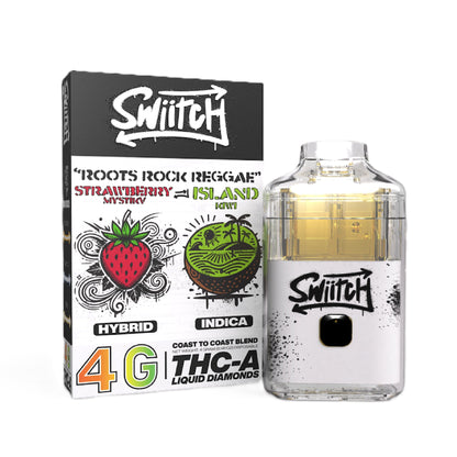 Switch Liquid Diamonds THC-A + HHC Vaporizer - 4000mg Roots Rock Reggae (H/I)