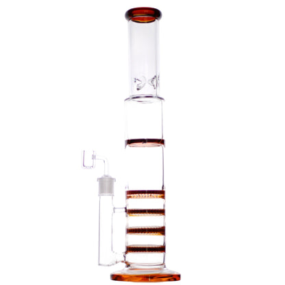 The Five Stack Percolator Bong - 17in Amber