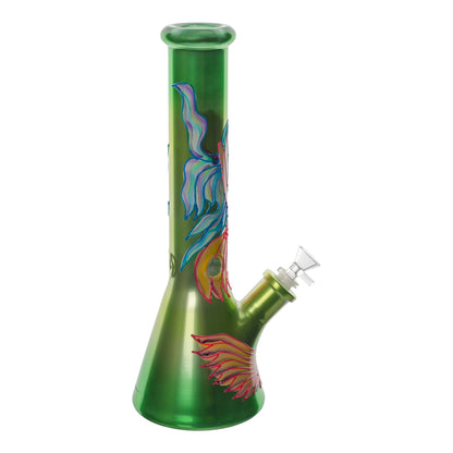 The Glowing Graphic Beaker Bong - 14in