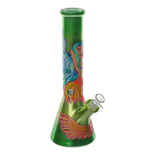The Glowing Graphic Beaker Bong - 14in Mermaid