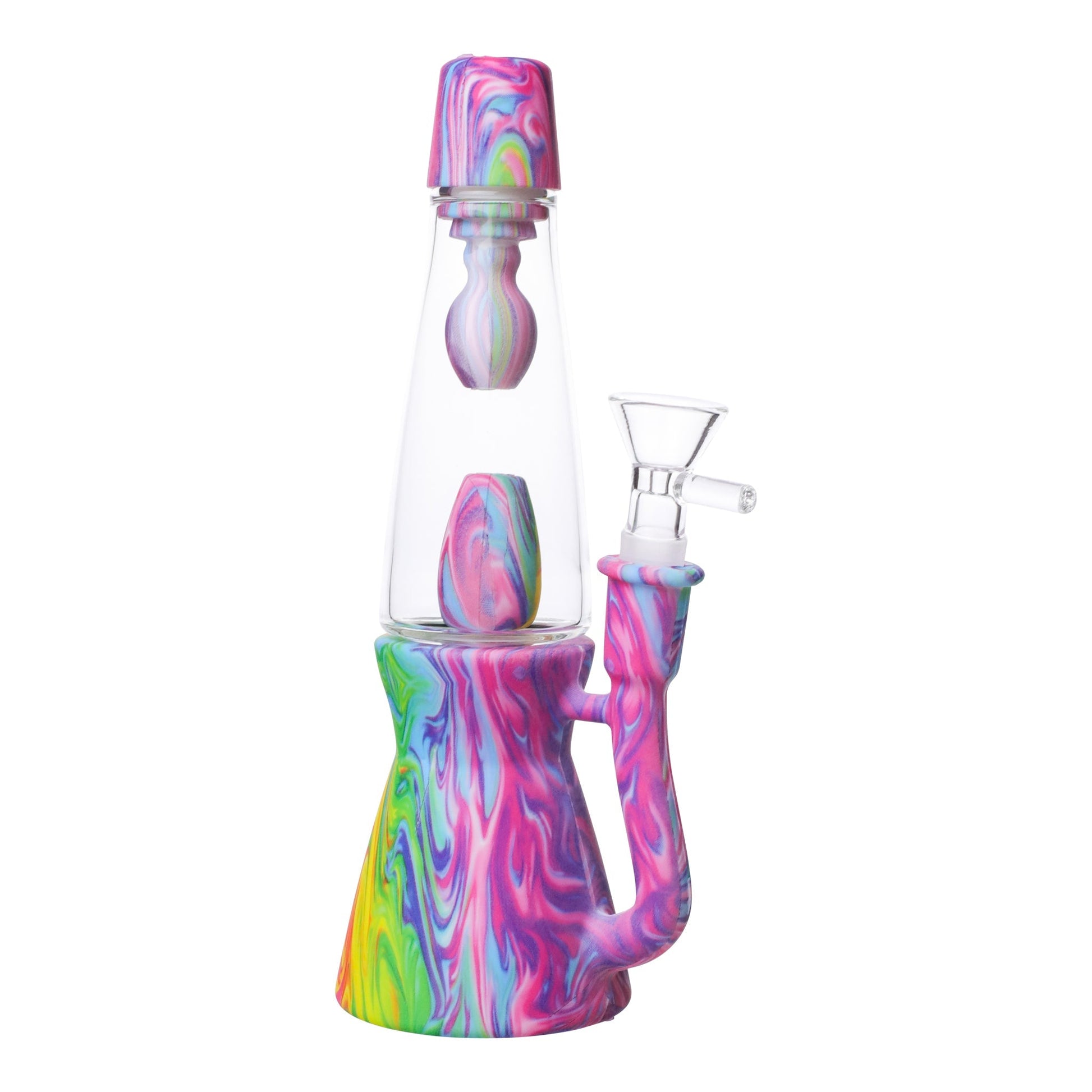 The Lava Perc Bong - 8in Rainbow