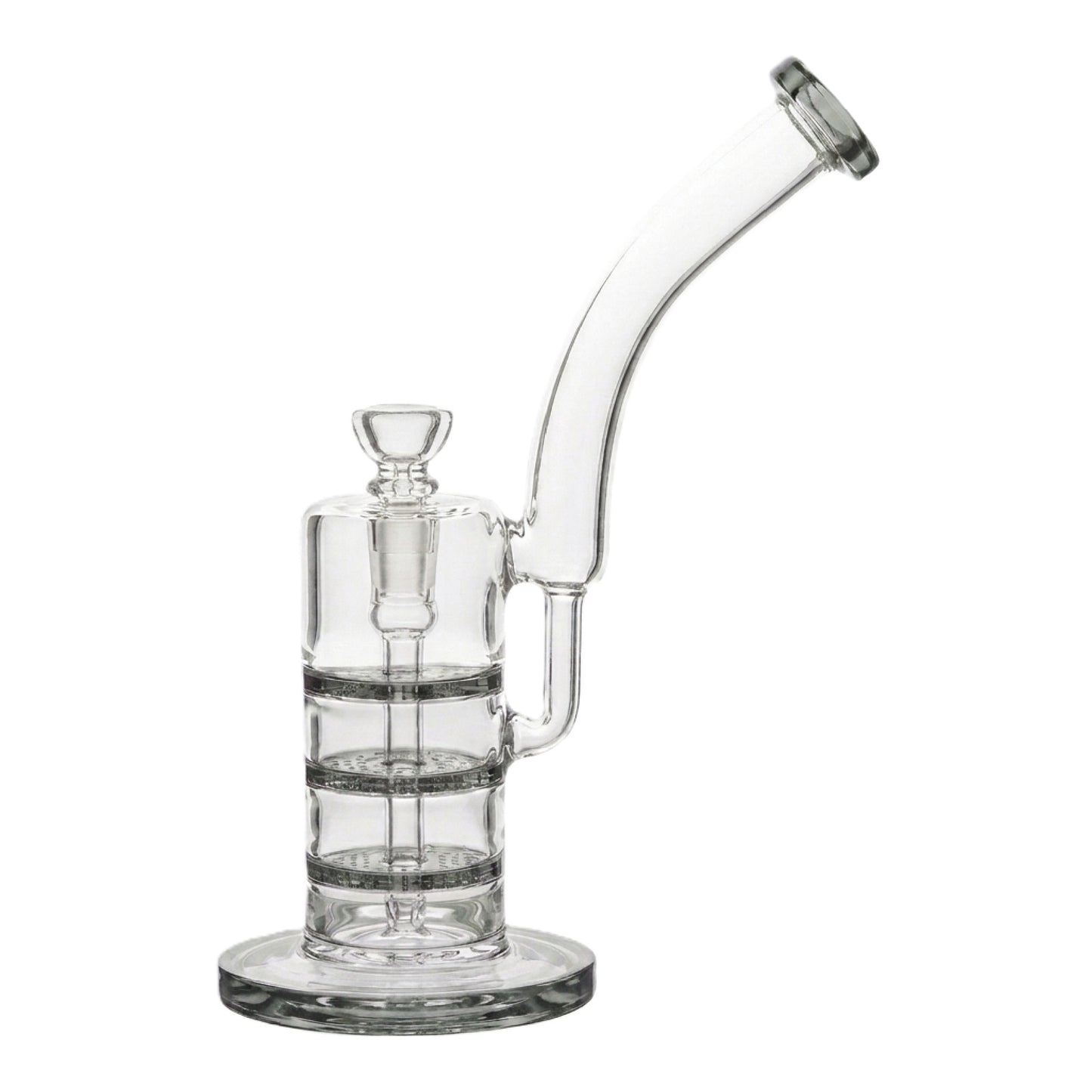 Three Ply Perc Bong - 10in Grey