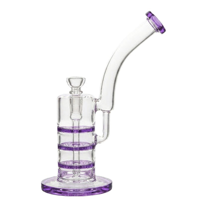 Three Ply Perc Bong - 10in Purple