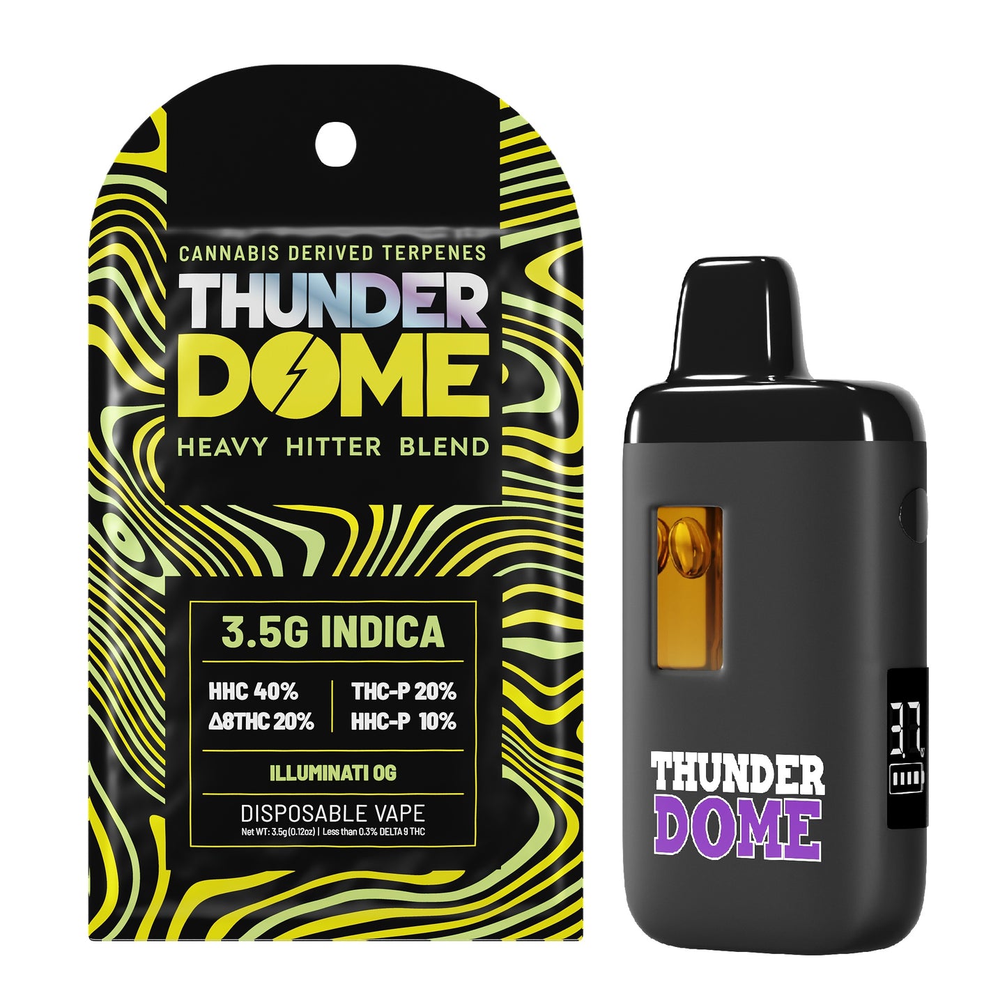 Thunder Dome Heavy Hitter P Blend Vaporizer - 3500mg Illuminati OG (I)