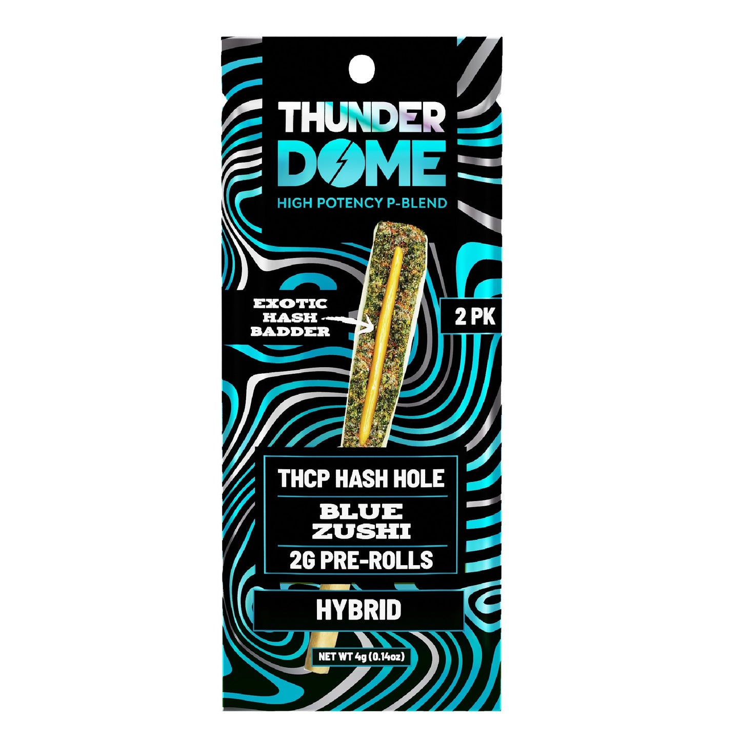 Thunder Dome THC-P Hash Holes - 4g (2ct) Blue Zushie