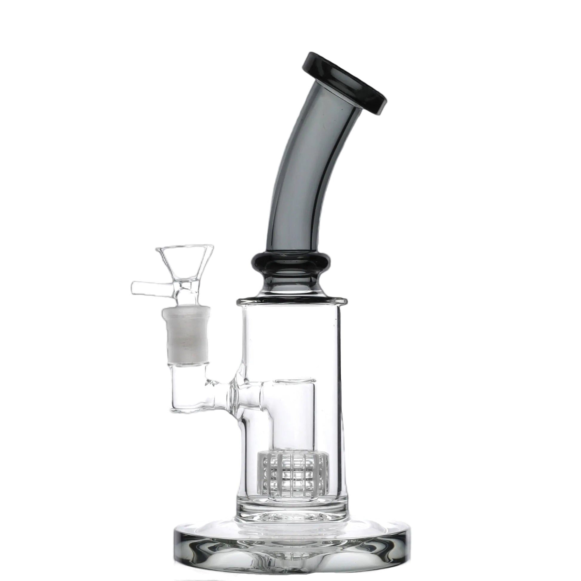 Tilted Matrix Percolator Bong - 8in Smoke Black