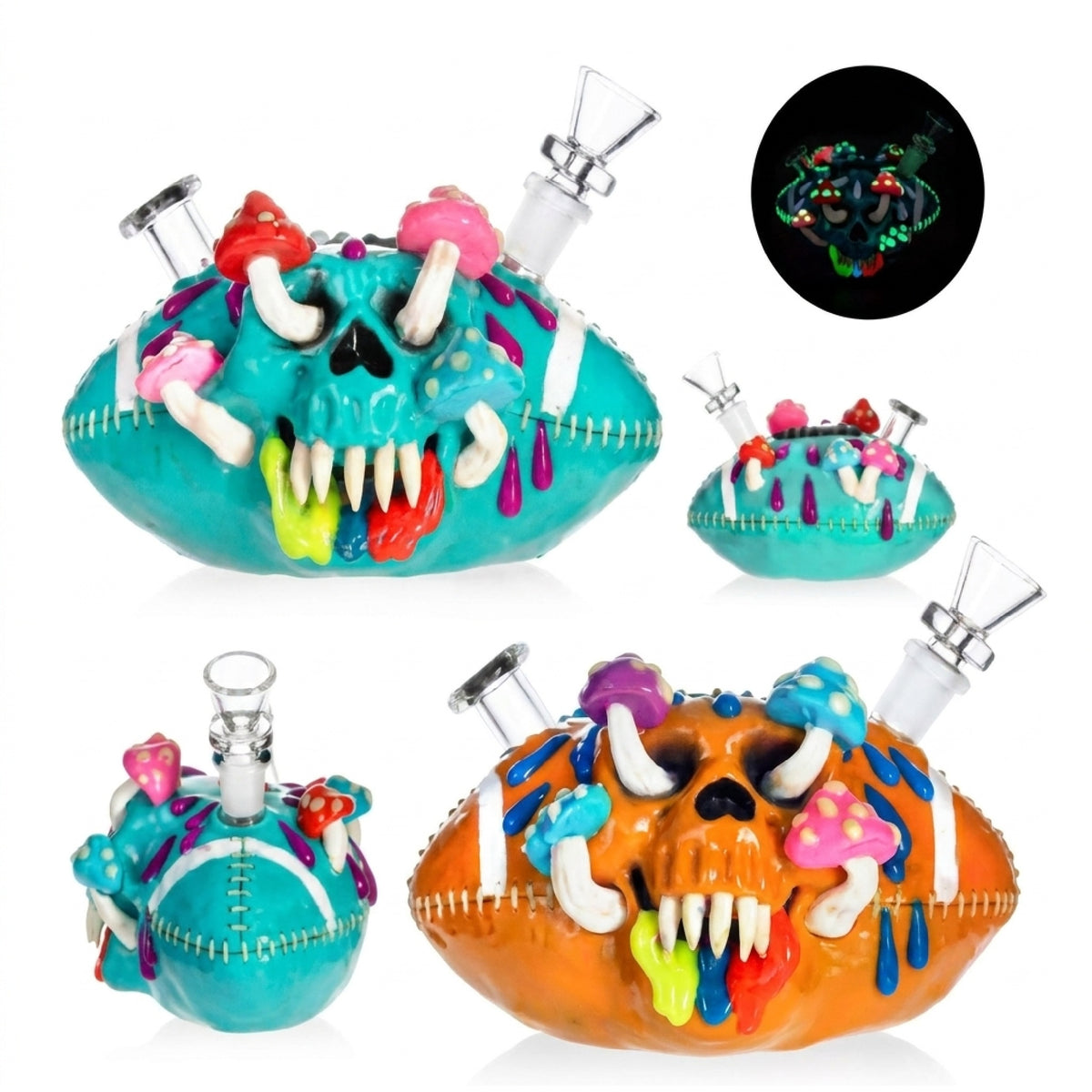 Toadstool Touchdown Bubbler - 4in
