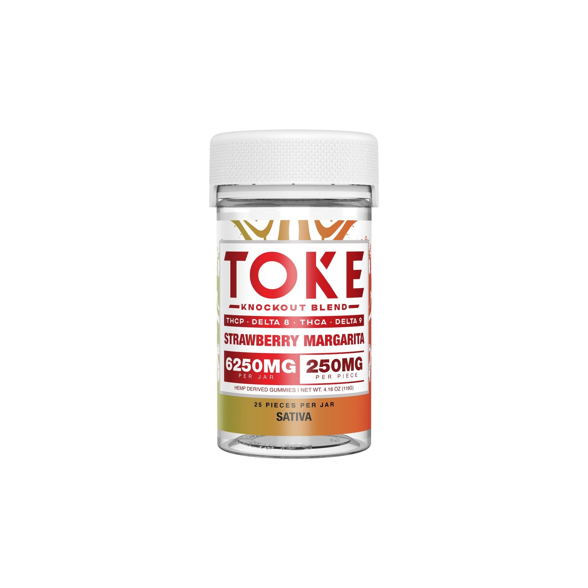 TOKE Kockout Blend Gummies - 6250mg Strawberry Margarita (S)