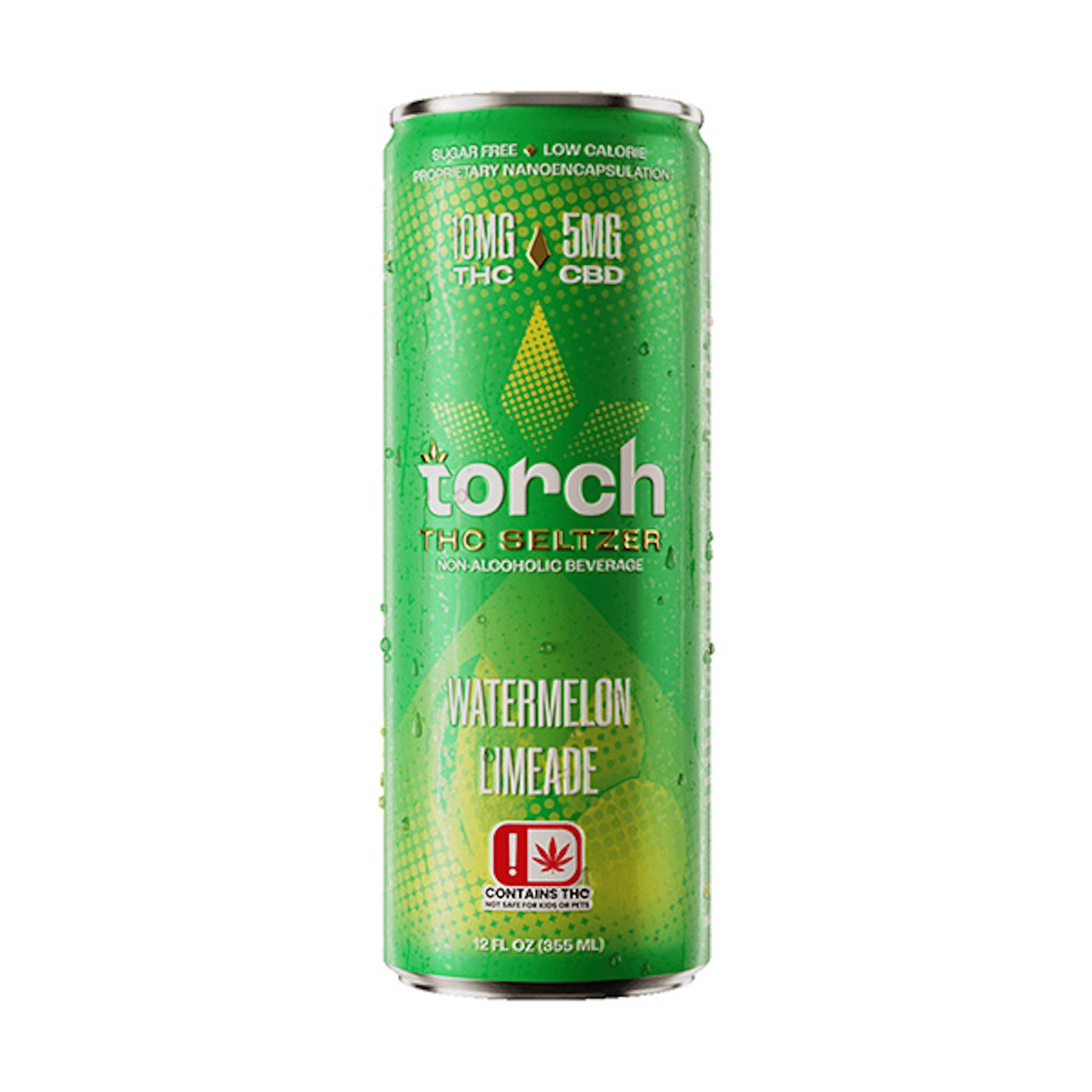 Torch CBD + THC Beverage (12oz) - 15mg Watermelon Limeaid Seltzer / 1 Pack