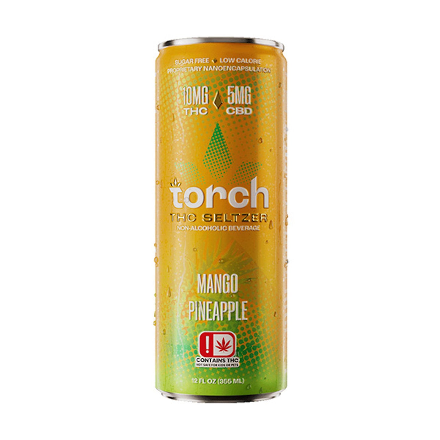 Torch CBD + THC Beverage (12oz) - 15mg Mango Pineapple Seltzer / 1 Pack