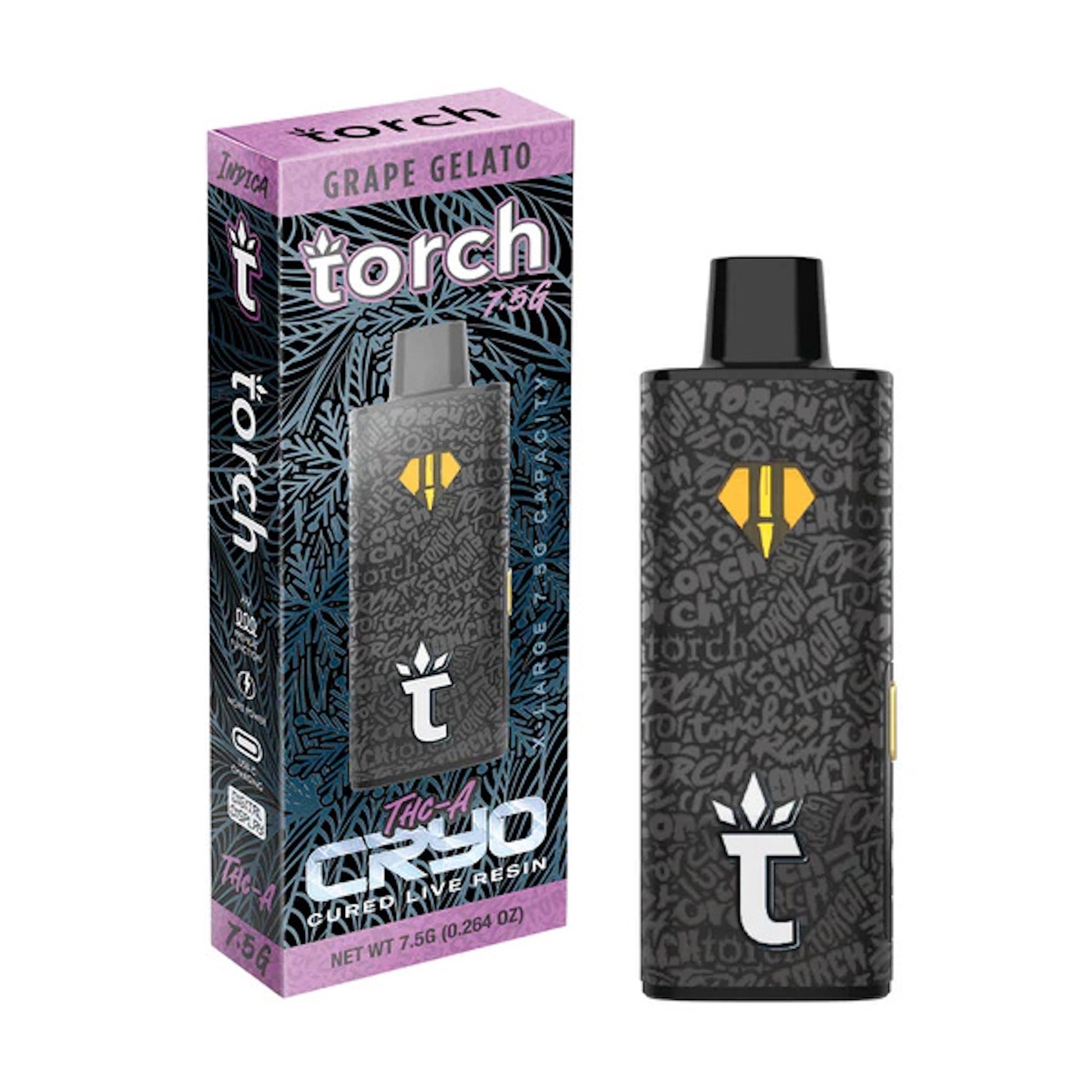 Torch Cryo Live Resin THC-A Device - 7500mg Grape Gelato (I)
