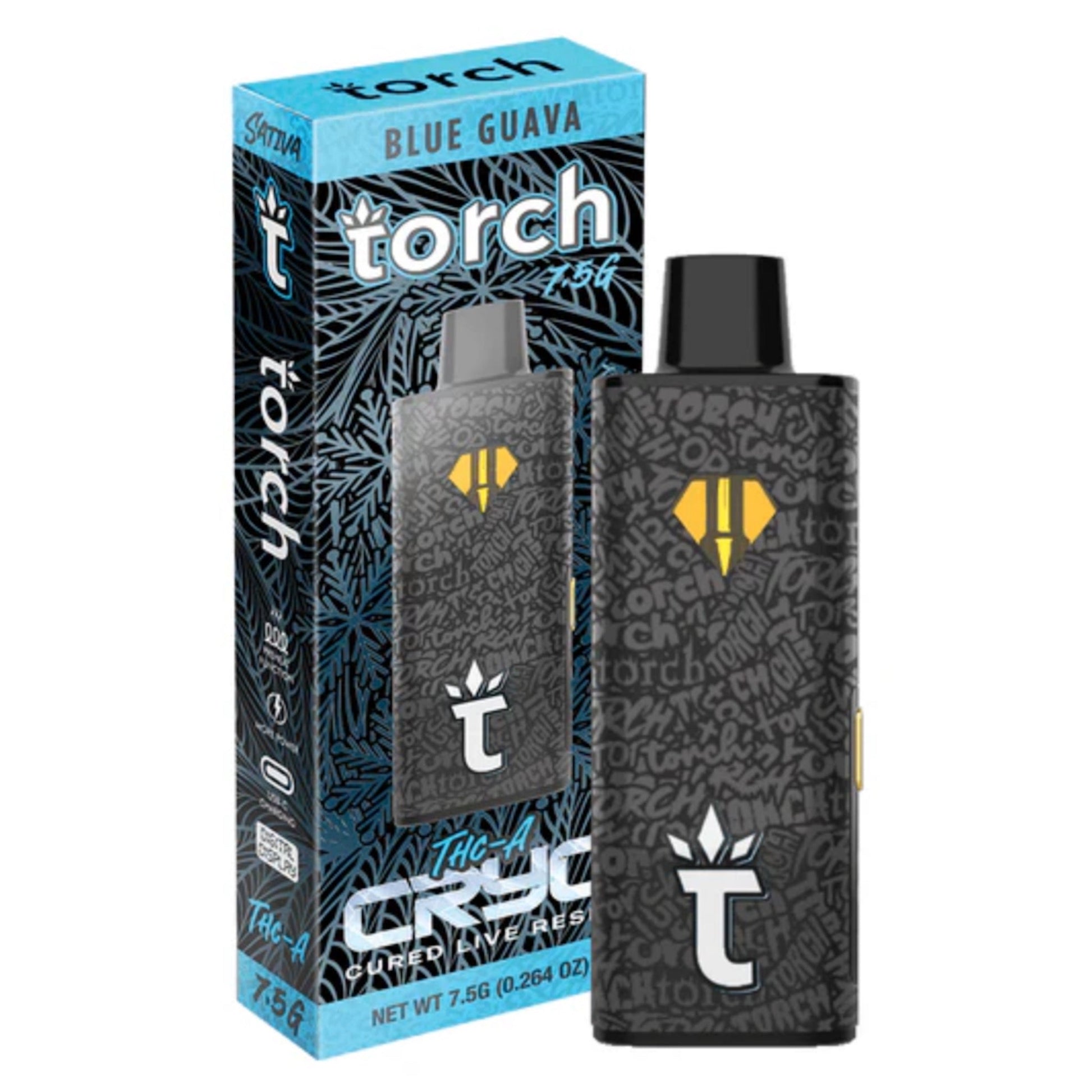 Torch Cryo Live Resin THC-A Vaporizer - 7500mg Blue Guava (S)