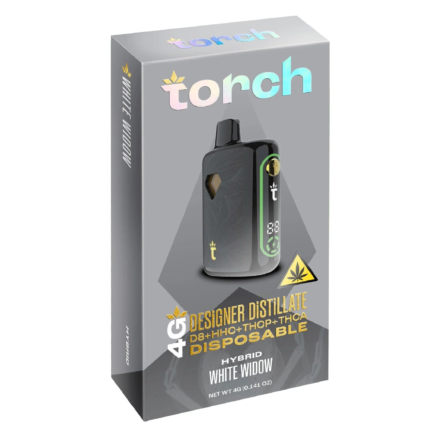 Torch Designer Distillate THC Device - 4000mg White Widow (H)