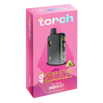 Torch Designer Distillate THC Device - 4000mg Rainbow Belt (H)