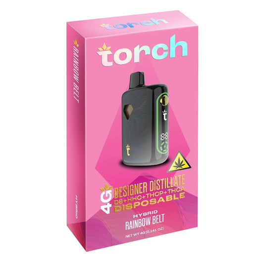 Torch Designer Distillate THC Device - 4000mg Rainbow Belt (H)