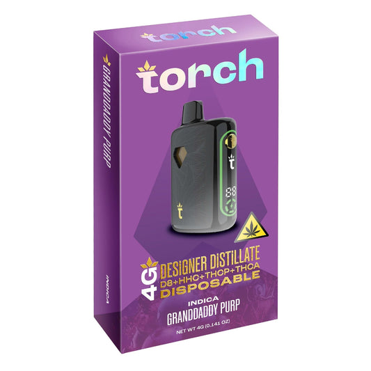 Torch Designer Distillate THC Device - 4000mg Grandaddy Purp (I)