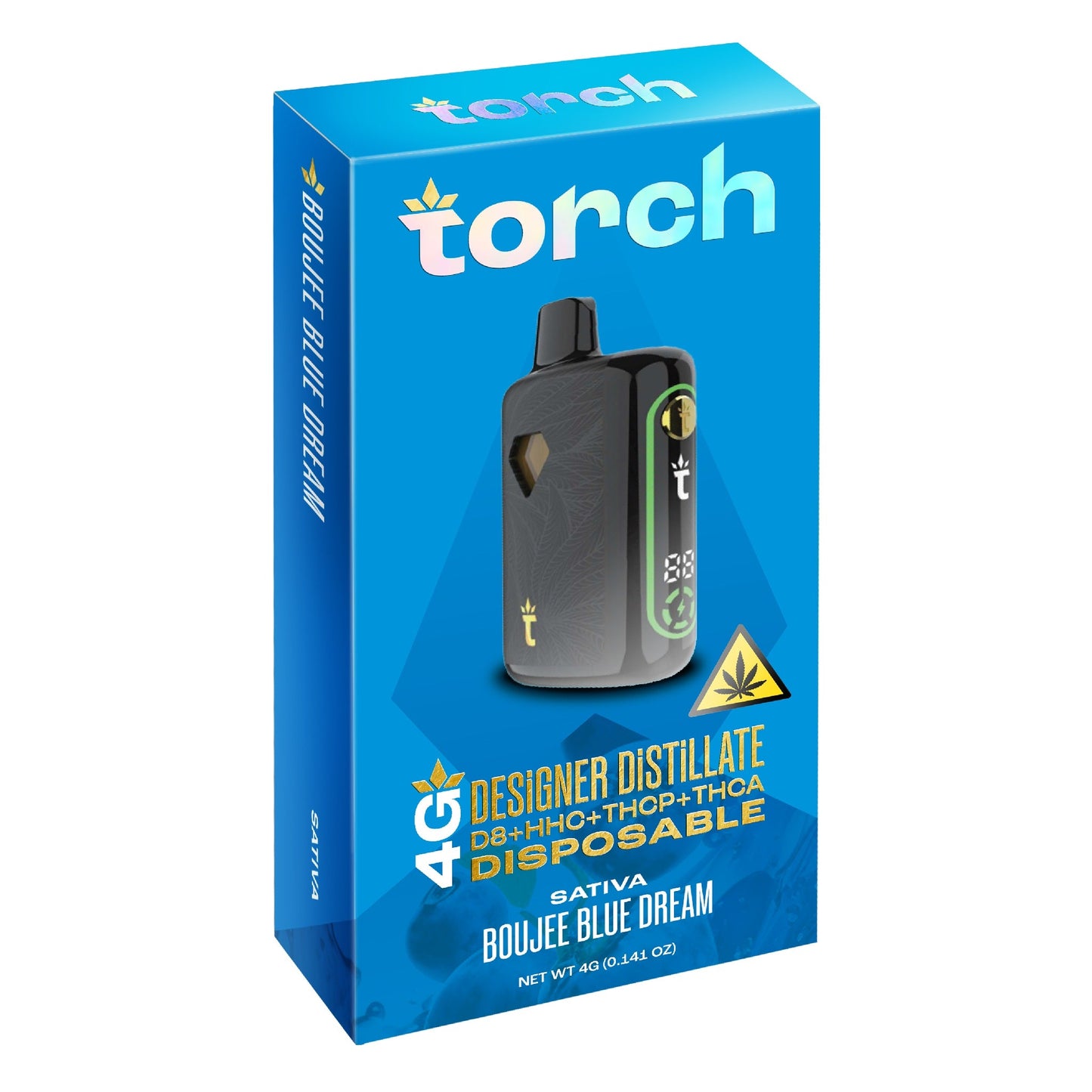 Torch Designer Distillate THC Vaporizer - 4000mg Boujee Blue Dream (S)