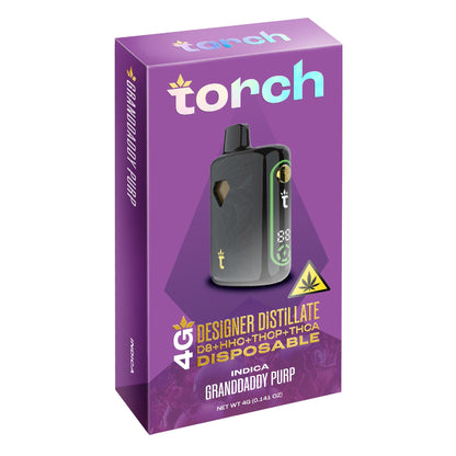 Torch Designer Distillate THC Vaporizer - 4000mg Grandaddy Purp (I)