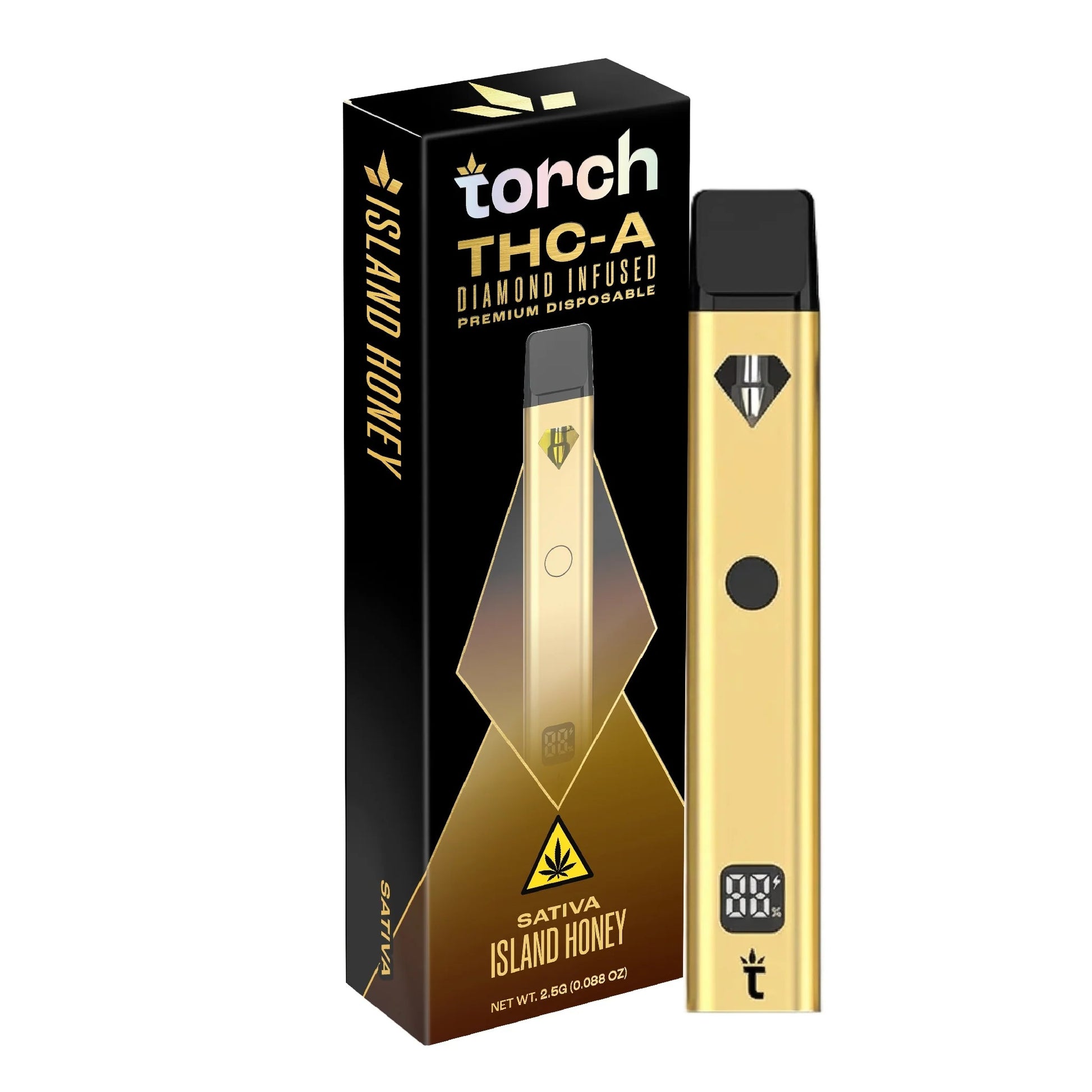 Torch Diamond Infused THC-A Blend Gold Edition Device - 2500mg Island Honey (S) / 1 Pack