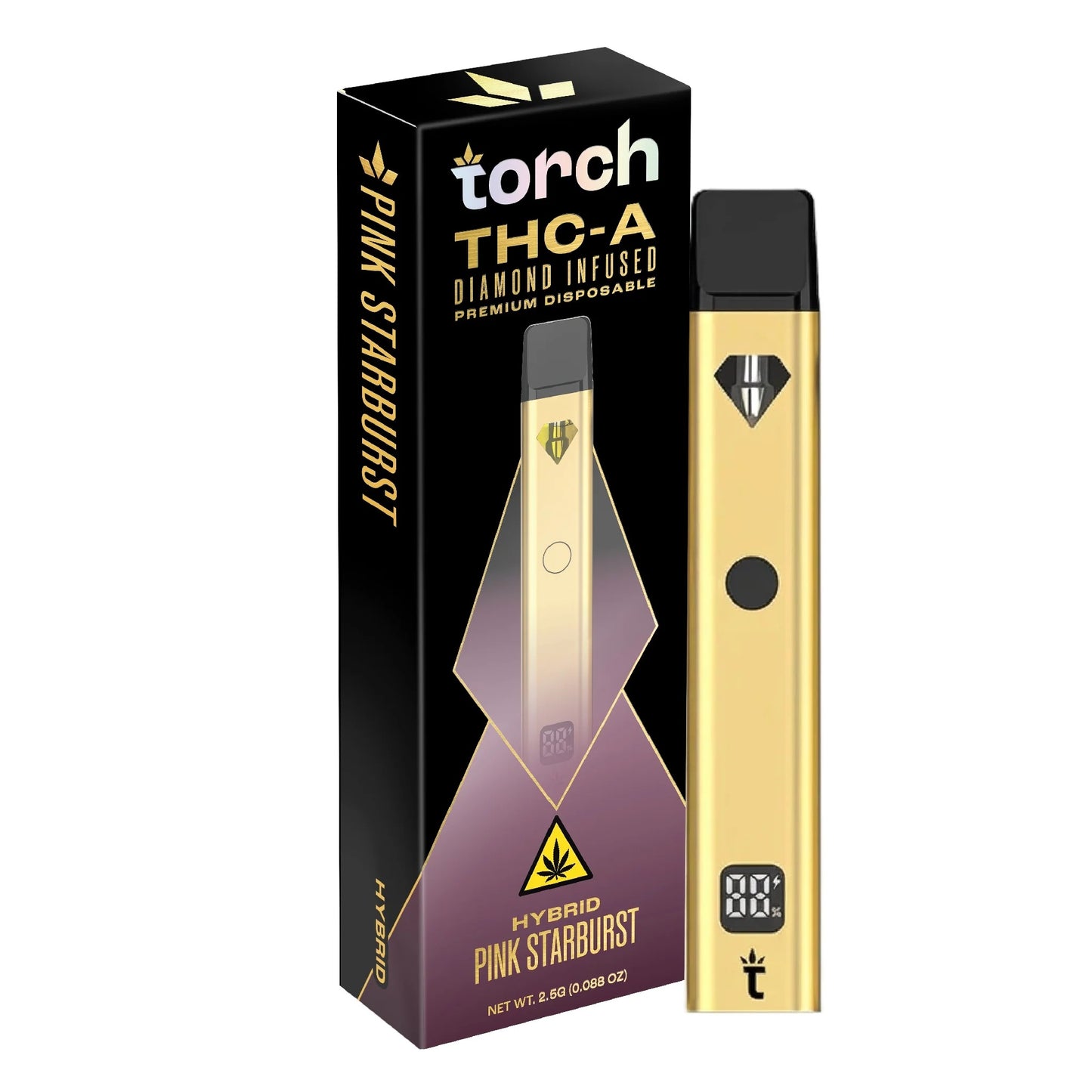 Torch Diamond Infused THC-A Blend Gold Edition Device - 2500mg Pink Starburst (H) / 1 Pack
