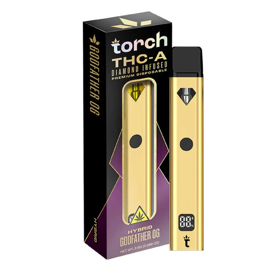 Torch Diamond Infused THC-A Blend Gold Edition Device - 2500mg Godfather OG (H) / 1 Pack