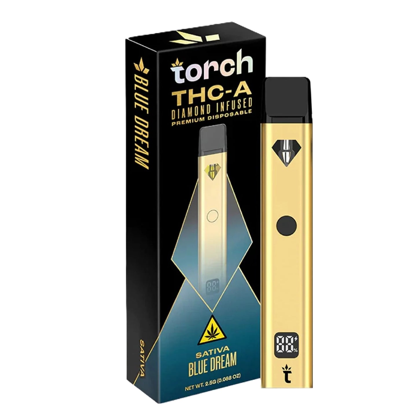 Torch Diamond Infused THC-A Blend Gold Edition Device - 2500mg Blue Dream (S) / 1 Pack