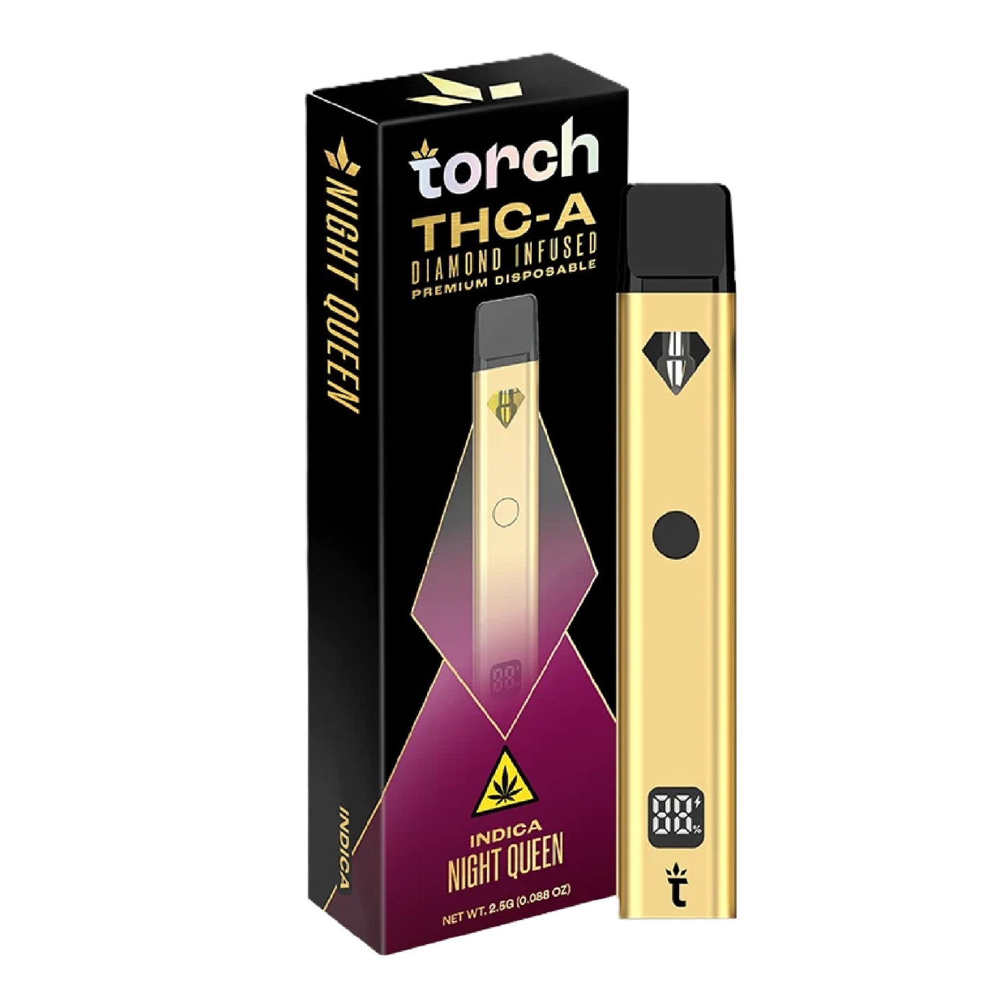 Torch Diamond Infused THC-A Blend Gold Edition Device - 2500mg Night Queen (I) / 1 Pack