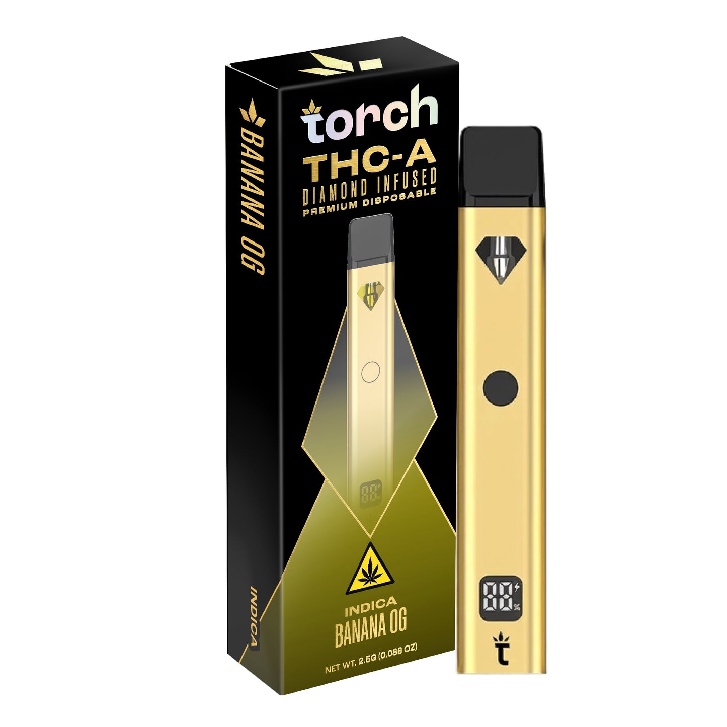 Torch Diamond Infused THC-A Blend Gold Edition Vaporizer - 2500mg Banana OG (I)