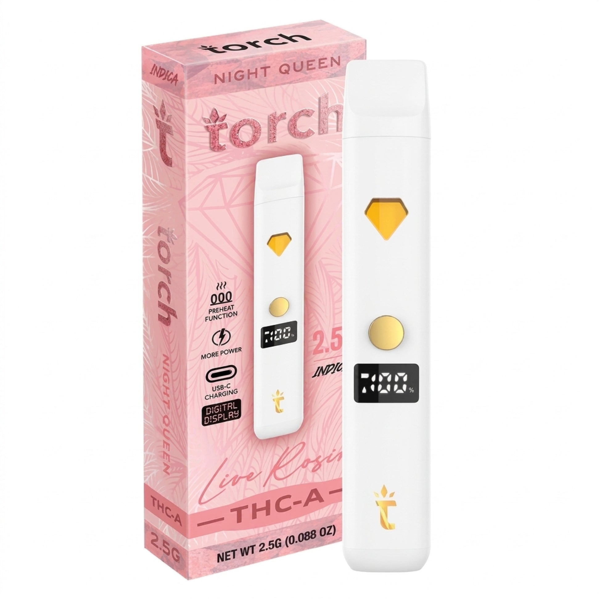 Torch THC-A Live Rosin Device - 2500mg Night Queen (I)