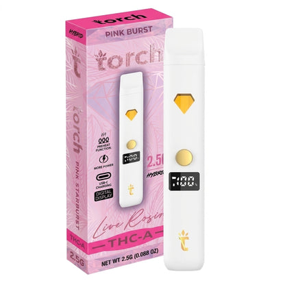 Torch THC-A Live Rosin Device - 2500mg Pink Starburst (H)