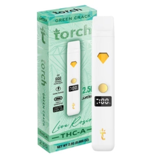 Torch THC-A Live Rosin Vaporizer - 2500mg Green Crack (S)