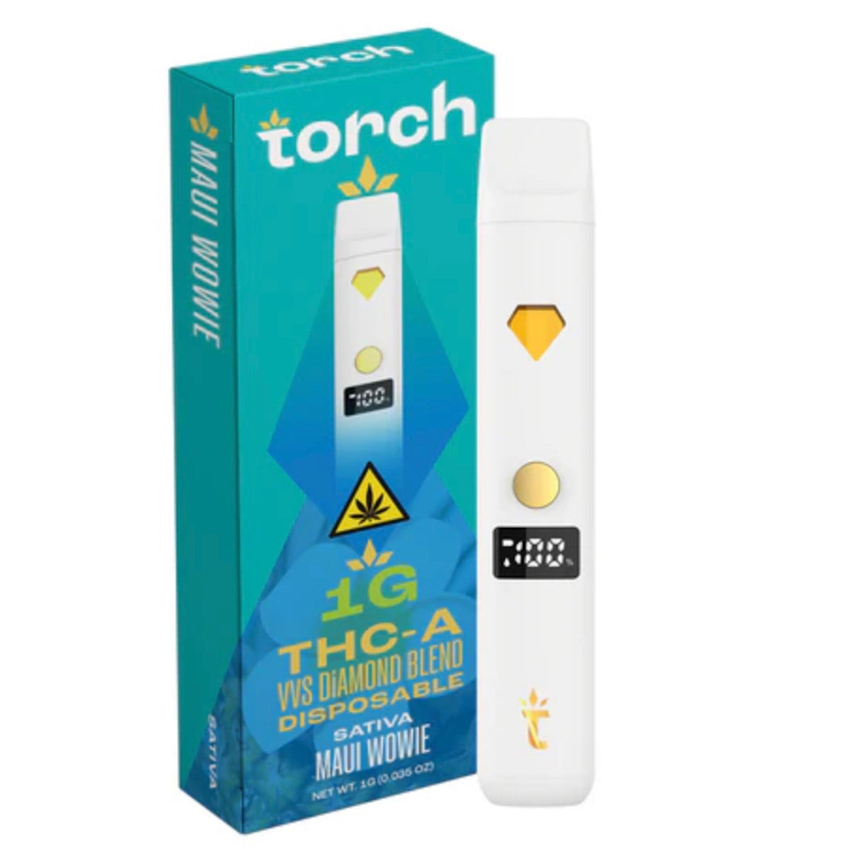 Torch VVs THC-A Diamond Device - 1000mg Maui Wowie (S)