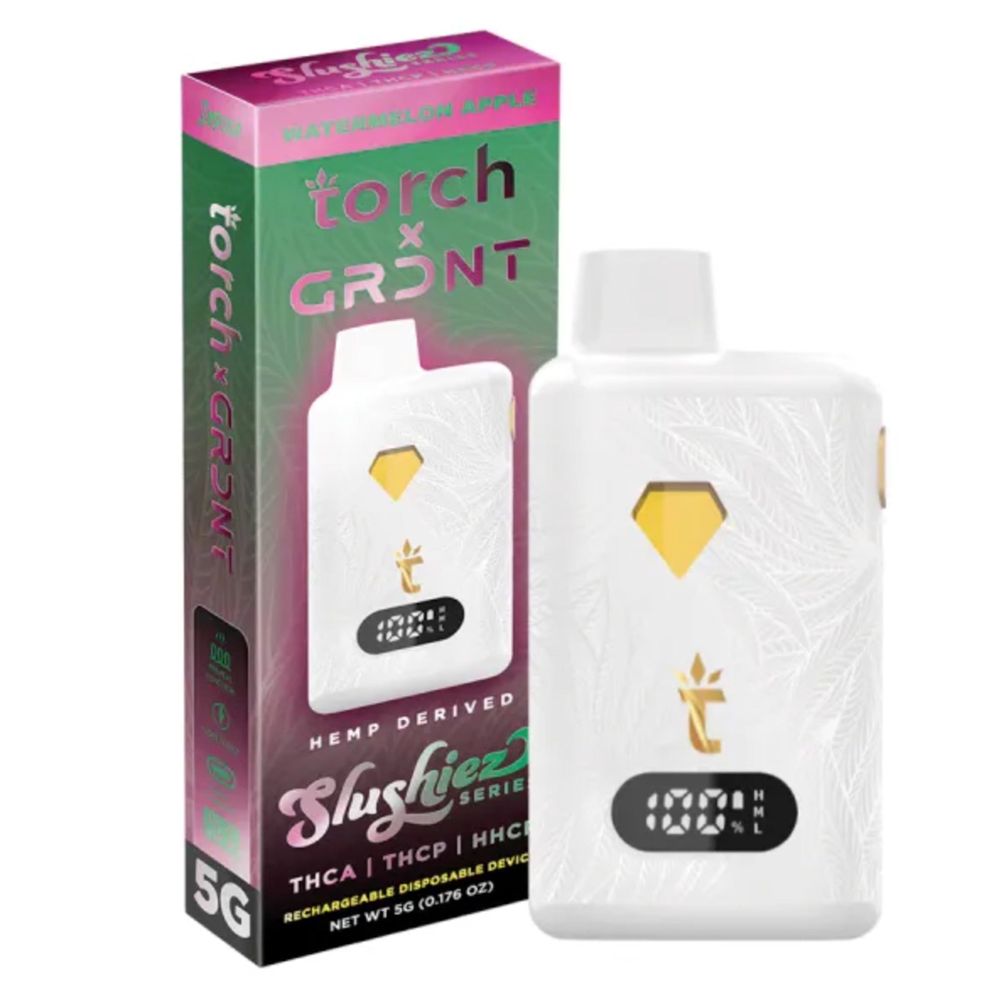 Torch X GRDNT THC-A Blend Vaporizer - 5000mg Watermelon Apple