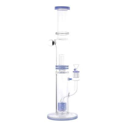 Tower of Power Percolator Bong - 16in Light Blue