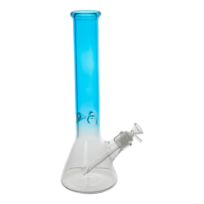 Translucent Tube Beaker Bong - 14in Blue