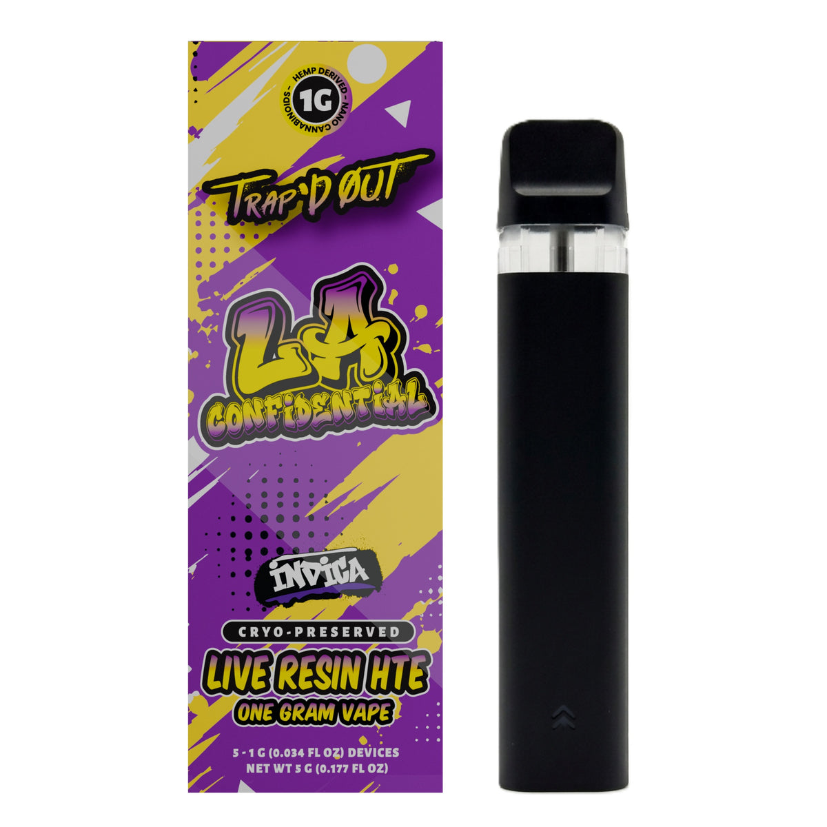 Trap'd Out Live Resin HTE Cryo Preserved Device - 1000mg LA Confidential