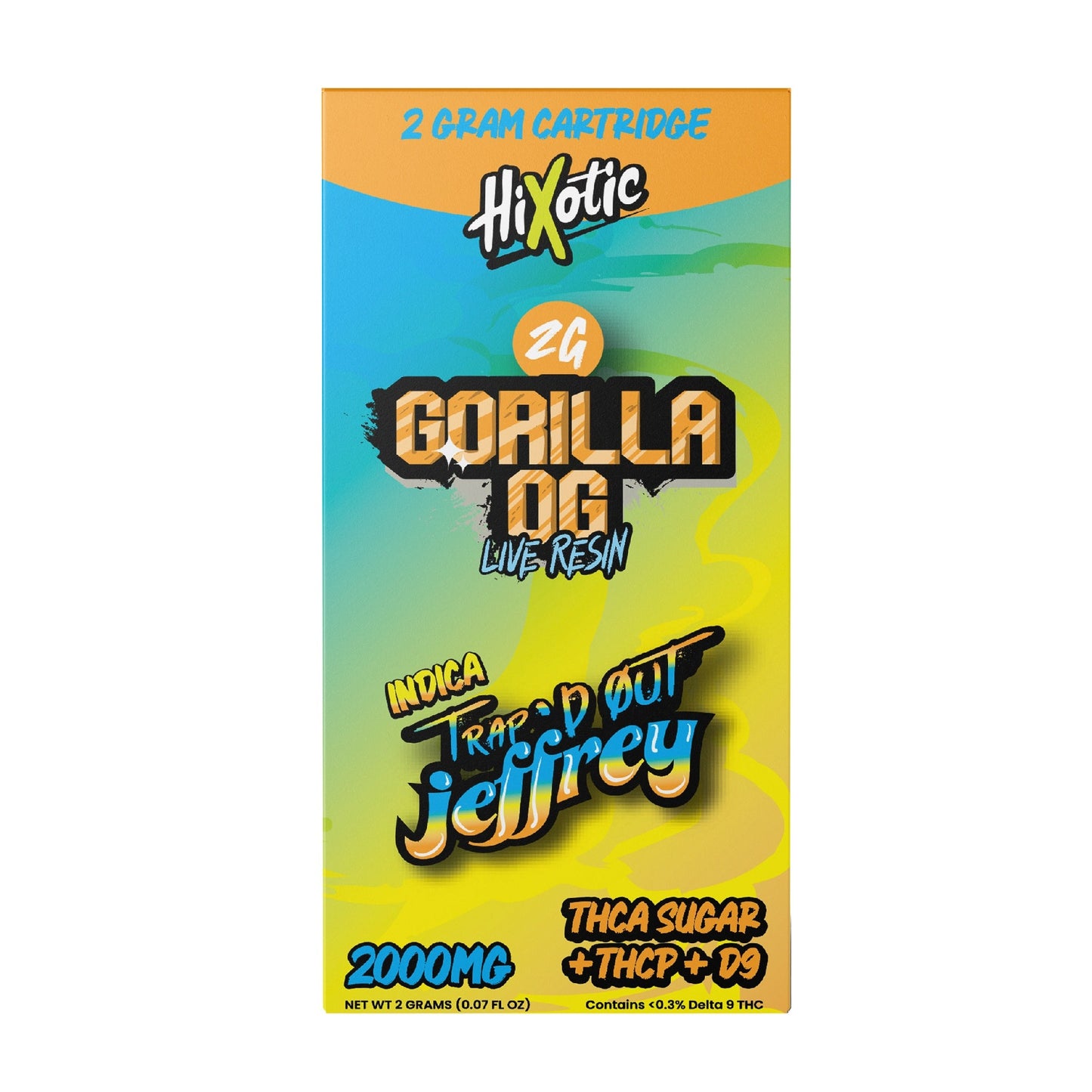 Trapd Out Jeffrey Blend Unit - 2000mg Gorilla OG (I) / Single Cart / 1 Pack