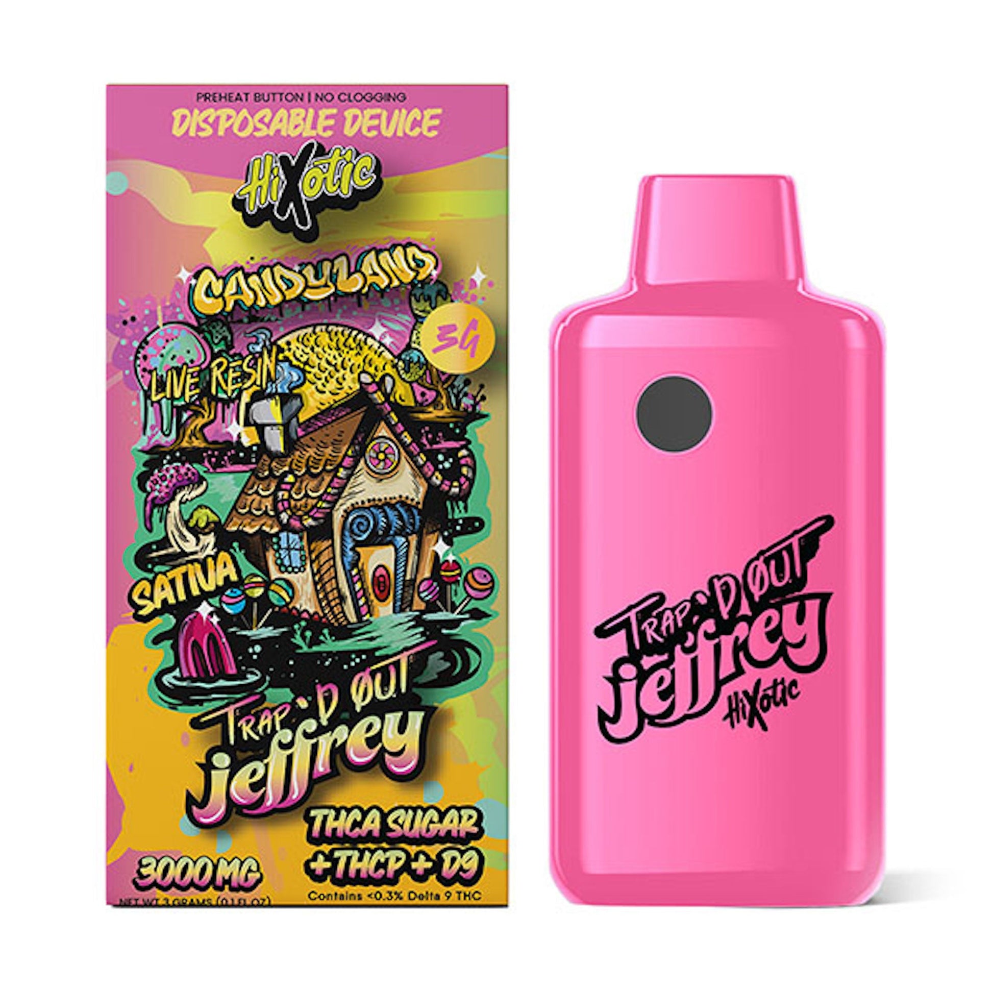 Trapd Out Jeffrey Blend Vaporizer - 3000mg Candyland