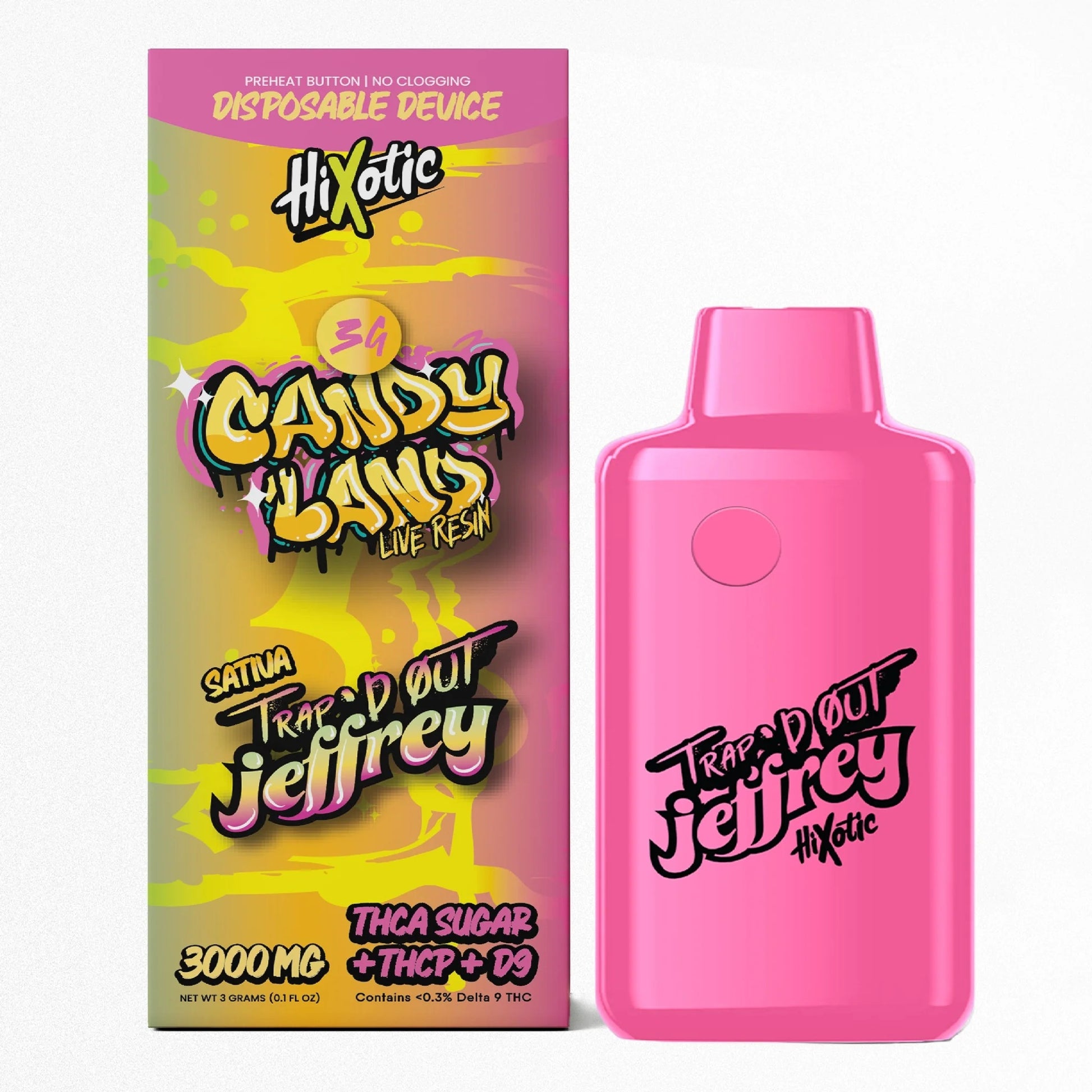 Trapd Out Jeffrey THC-A Sugar Blend Device - 3000mg Candyland (S) / 1 Pack