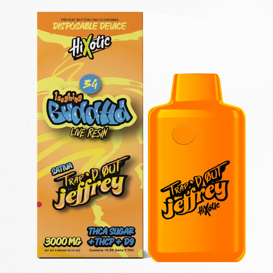 Trapd Out Jeffrey THC-A Vaporizer - 3000mg Laughing Buddha (S)