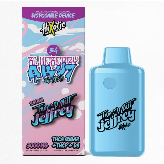 Trapd Out Jeffrey THC-A Vaporizer - 3000mg Blueberry AK-47 (S)