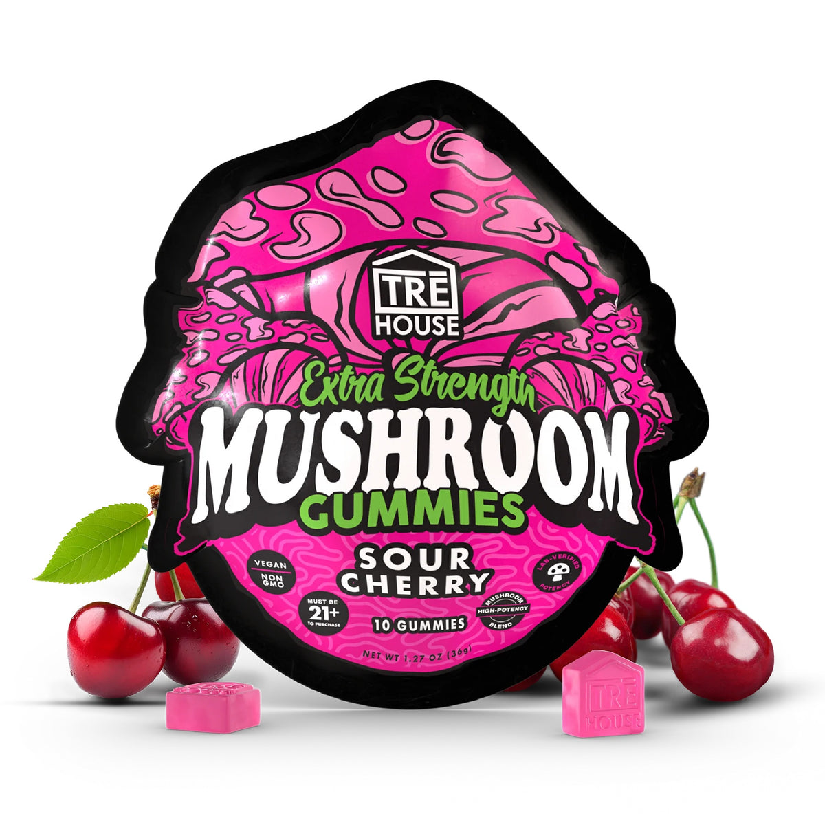 Tre House Extra Strength Magic Mushroom Gummies Sour Cherry