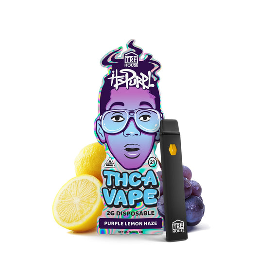 Tre House ItsPurple THC-A Vaporizer - 2000mg Purple Lemon Haze