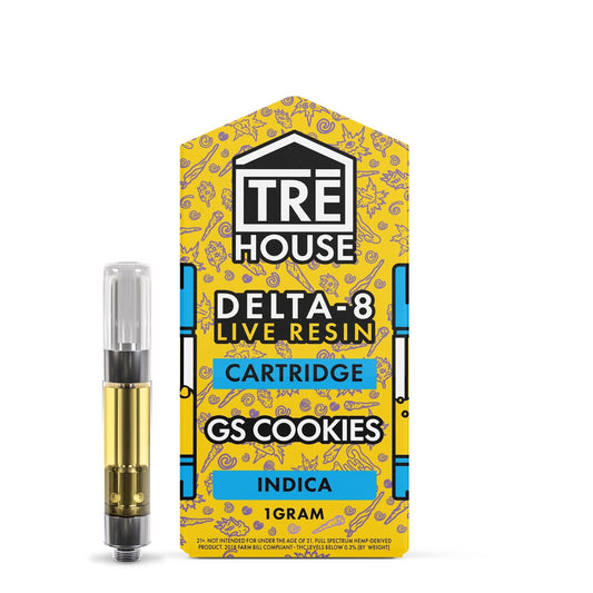 Tre House Live Resin GSC Delta 8 Cartridge -1000mg