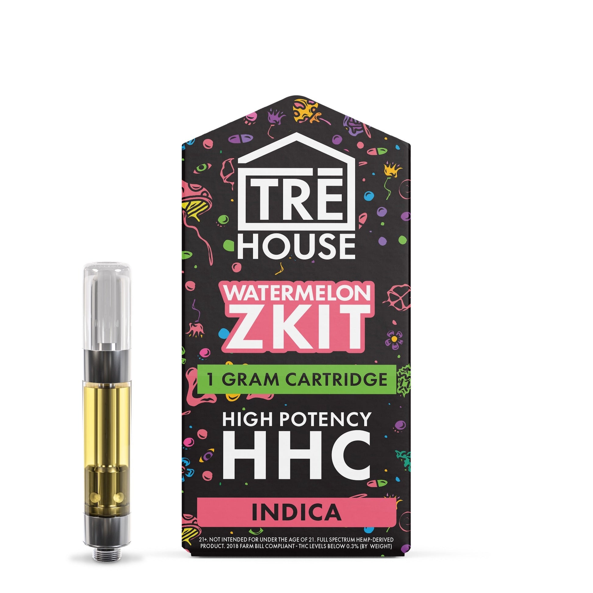 Tre House Live Resin Watermelon Zkit HHC Cartridge - 1000mg