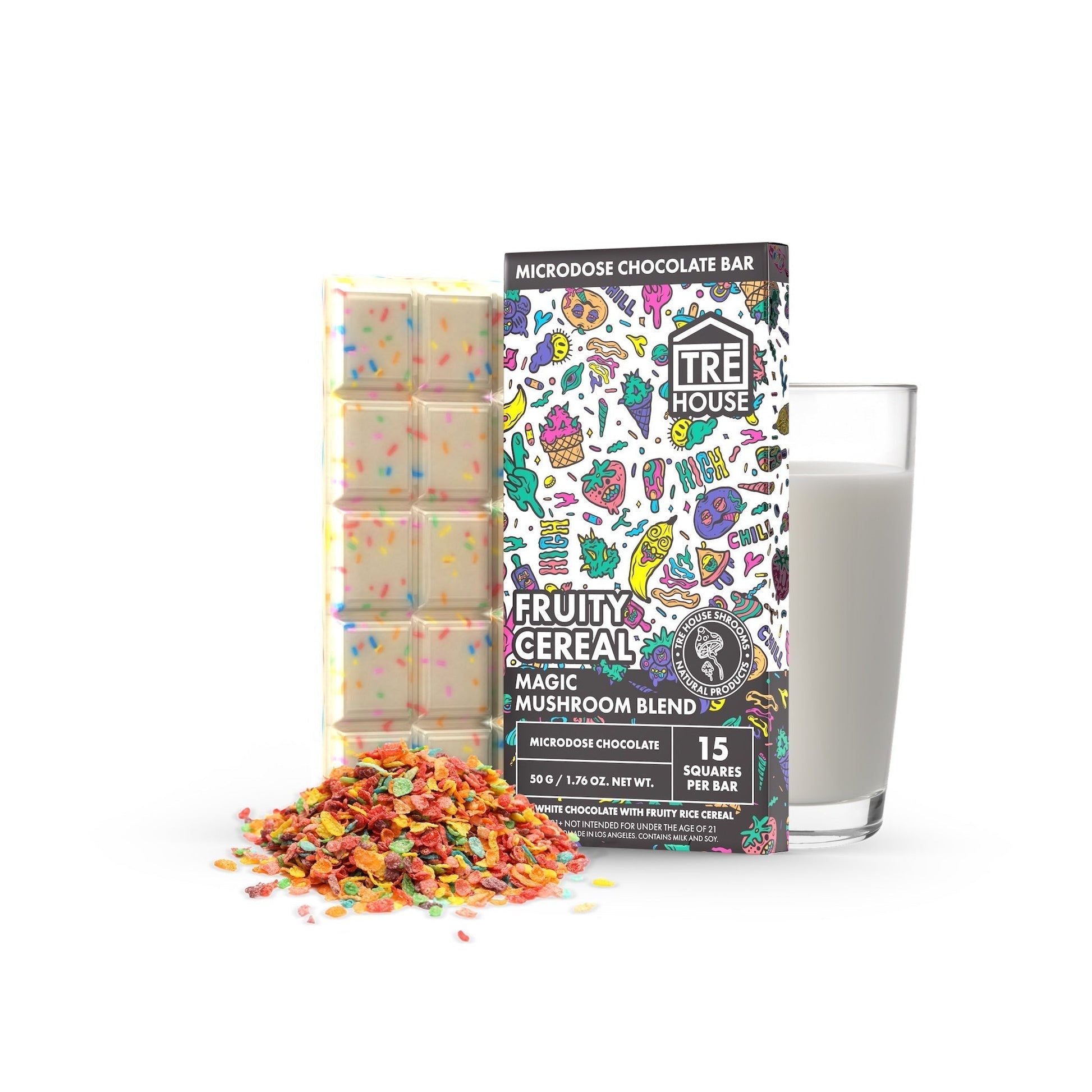 Tre House Magic Mushroom Fruity Cereal Chocolate Bar