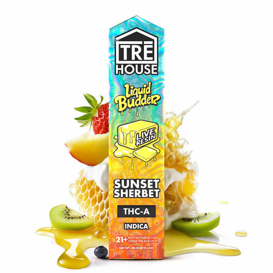 Tre House THC-A Live Resin Liquid Budder Device - 2000mg Sunset Sherbert (I) / 1 Pack